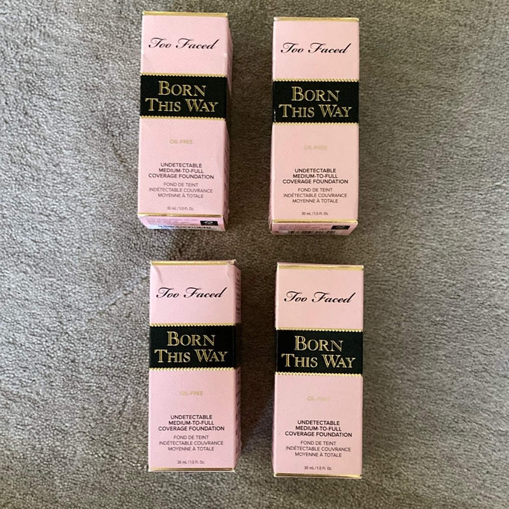 Too Faced Born This Way Foundation - Snow - Four Bottles